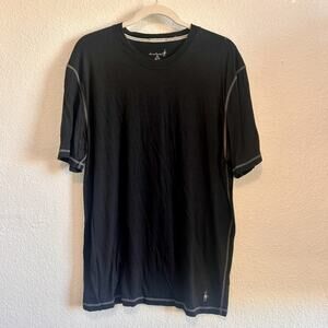Smartwool T Shirt Mens XL Black Merino Wool Crewneck Short Sleeves Base Layer